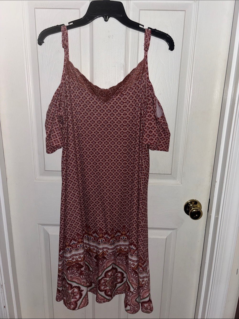 Derek Heart Cold Shoulder Aztec Print Dress!
